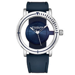 Stuhrling Original Aviator Mens Watch M16253 Quartz Blue Dial