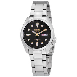 Seiko 5 Automatic Black Dial Stainless Steel Mens Watch srpe57k1