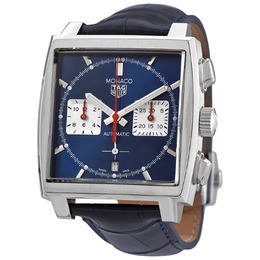 Tag Heuer Monaco Chronograph Automatic Blue Sunray Dial Mens Watch cbl2111.fc6453