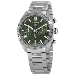 Tag Heuer Carrera Chronograph Automatic Green Dial Mens Watch cbn2a10.ba0643