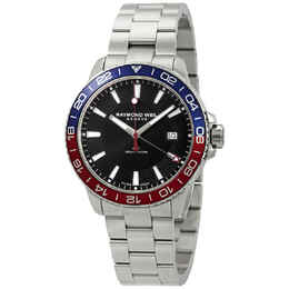 Raymond Weil Tango Black Dial Pepsi Bezel Mens Watch 8280-st3-20001