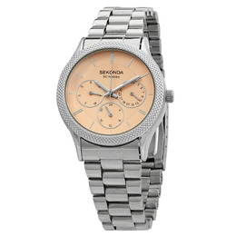 Sekonda Quartz Peach Dial Stainless Steel Ladies Watch 2091