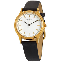 Sekonda Quartz White Dial Gold-tone Unisex Watch 3136