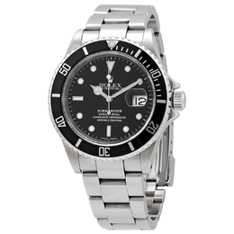 Pre-owned Rolex Submariner 16610-bkso Black Dial Mens Watch Automatic Chronometer Uni-directional Bezel