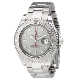 Pre-Owned Rolex Oyster Perpetual Yacht-Master Steel with Platinum Mens Watch 16622 16622 gyso