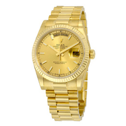 Rolex Day-Date Champagne Dial 18K Yellow Gold President Automatic Mens Watch 118238csP