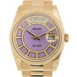 Rolex Day-Date Diamond Purple Dial Ladies Watch 118238 ldp
