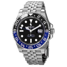 Rolex GMT-Master II GMT Black Dial Batman Bezel Mens Watch 126710blnr
