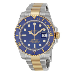 Pre-Owned Rolex Submariner Blue Dial Mens Watch 126613LB, 40mm Stainless Steel Case; Yellow Gold Bezel and Bracelet