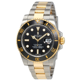 Pre-owned Rolex Submariner Black Dial 40mm Steel and 18kt Gold Mens Watch 116613bkso