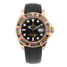 Rolex Yacht-Master Rainbow Sapphire Bezel ''HARIBO'' Black Dial Watch 116695BKSR