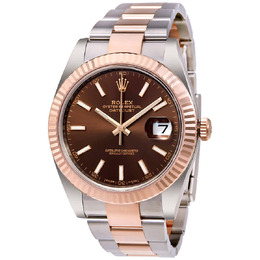 Rolex Datejust 41 Chocolate Dial Steel and 18K Everose Gold Mens Watch 126331chso