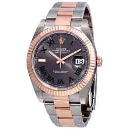 Rolex Datejust 41 Slate Dial Mens Steel and 18kt Everose Gold Oyster Watch 126331gyro
