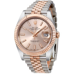 Rolex Datejust 41 Sundust Dial Steel and 18K Everose Gold Mens Watch 126331SNSJ m126331-0010
