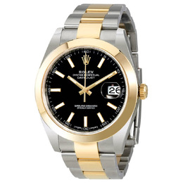 Rolex Datejust 41 Black Dial Steel and 18K Yellow Gold Oyster Mens Watch 126303bkso