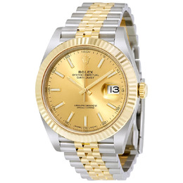 Rolex Datejust Champagne Dial Steel and 18K Yellow Gold Jubilee Mens Watch 126333csj