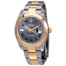 Rolex Datejust 41 Slate Dial Automatic Mens Steel and 18kt Yellow Gold Oyster Watch 126303GYRO 126303 gyro