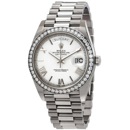 Rolex Day-Date 40 Automatic Diamond White Dial Mens President Watch 228349wrp