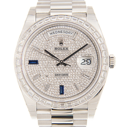 Rolex Day-Date 40 Automatic Chronometer Diamond-Pave Dial Mens Watch 228396tbr-0021