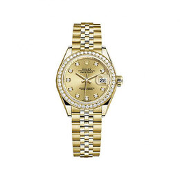 Rolex Lady-Datejust Champagne Diamond Dial Automatic Jubilee Watch 279138cdj