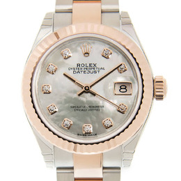 Rolex Lady Datejust Mother of Pearl Diamond Steel and 18K Everose Gold Oyster Watch 279171mdo
