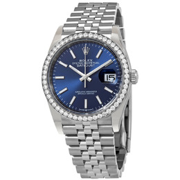 Rolex Datejust 36 Blue Dial Automatic Unisex Jubilee Watch 126284blsj