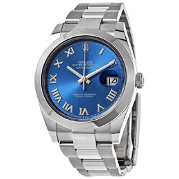 Rolex Datejust 41 Automatic Blue Dial Stainless Steel Mens Watch 126300 0017