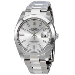 Rolex Datejust 41 Silver Dial Stainless Steel Automatic Mens Watch 126300sso