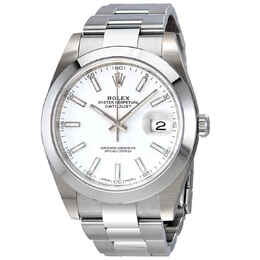 Rolex Oyster Perpetual Datejust White Dial Automatic Mens Watch 126300wso