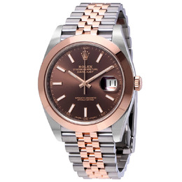 Rolex Datejust 41 Chocolate Brown Dial Steel and 18K Rose Gold Mens Watch 126301chsj