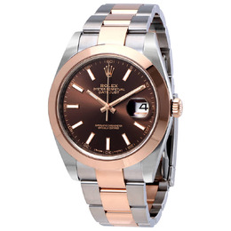 Rolex Datejust 41 Chocolate Brown Dial Steel and 18K Rose Gold Mens Watch 126301chso