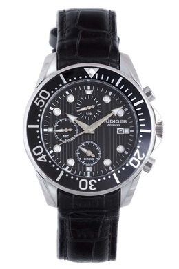 Rudiger Chemnitz Chronograph Black Dial Mens Watch R2001-04-007L