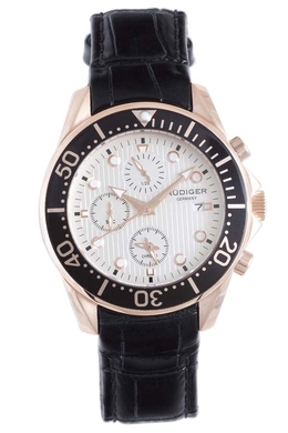Rudiger Chemnitz Chronograph White Dial Mens Watch R2001-09-001L