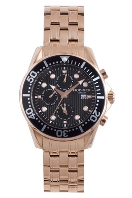 Rudiger Chemnitz Chronograph Black Dial Mens Watch R2001-09-007