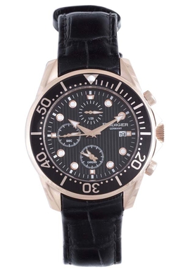 Rudiger Chemnitz Chronograph Black Dial Mens Watch R2001-09-007L