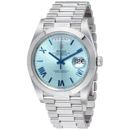 Rolex Day-Date Automatic Ice Blue Dial Platinum Mens Watch 228206iblsrp