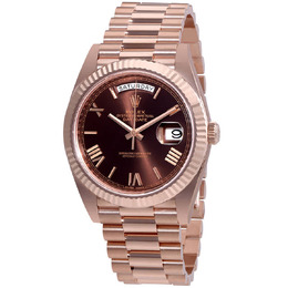 Rolex Day-Date 40 Chocolate Dial 18K Everose Gold President Automatic Mens Watch 228235chrp
