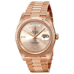 Rolex President Day Date Rose Dial Mens Watch 228235sndp