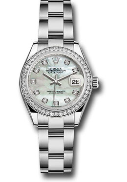 Rolex Lady Datejust Automatic Mother of Pearl Diamond Dial Ladies Oyster Watch 279384mdo