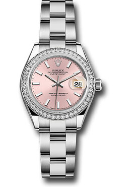 Rolex Lady Datejust Automatic Pink Dial Ladies Oyster Watch 279384pso