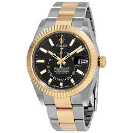 Rolex Sky-Dweller Automatic Mens 18kt Yellow Gold Oyster Watch 326933bkso