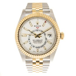 Pre-owned Rolex Sky-Dweller Automatic Chronometer White Dial Mens Watch 326933wsj
