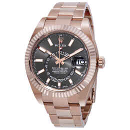 Rolex Sky-Dweller Dark Rhodium Automatic Mens 18kt Everrose Gold Oyster Watch 326935drso