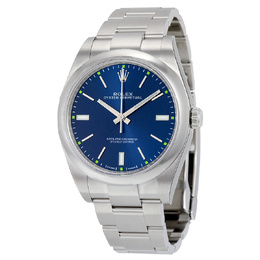 BLR150 Pre-Owned Rolex Mens Oyster Perpetual Automatic Blue Dial Watch