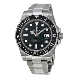 Pre-owned Rolex GMT-Master II Black Dial Mens Watch 116710LN