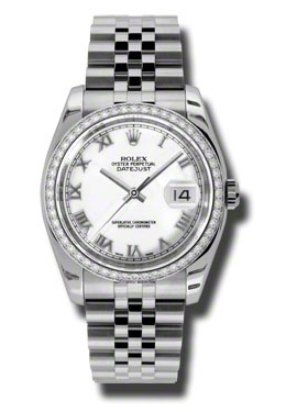 Rolex Oyster Perpetual Datejust 36 White Dial Stainless Steel Jubilee Bracelet Automatic Mens Watch 116244wrj