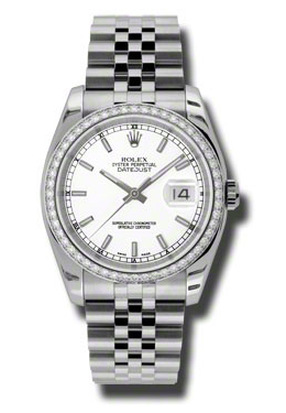 Rolex Oyster Perpetual Datejust 36 White Dial Stainless Steel Jubilee Bracelet Automatic Mens Watch 116244wsj