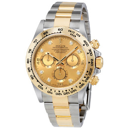 Rolex Cosmograph Daytona Champagne Diamond Dial Steel and 18K Yellow Gold Mens Watch 116503cdo