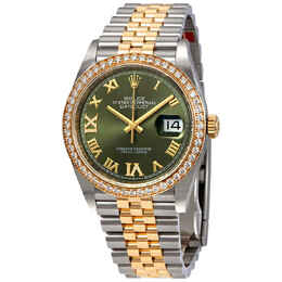 Rolex Green Diamond Dial Automatic Ladies Steel and 18K Yellow Gold Jubilee Watch 126283gnrdj