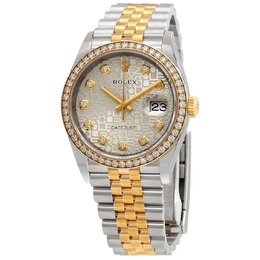 Rolex Datejust 36 Silver Jubilee Diamond Dial Mens Steel and 18kt Yellow Gold Jubilee Watch 126283sjdj